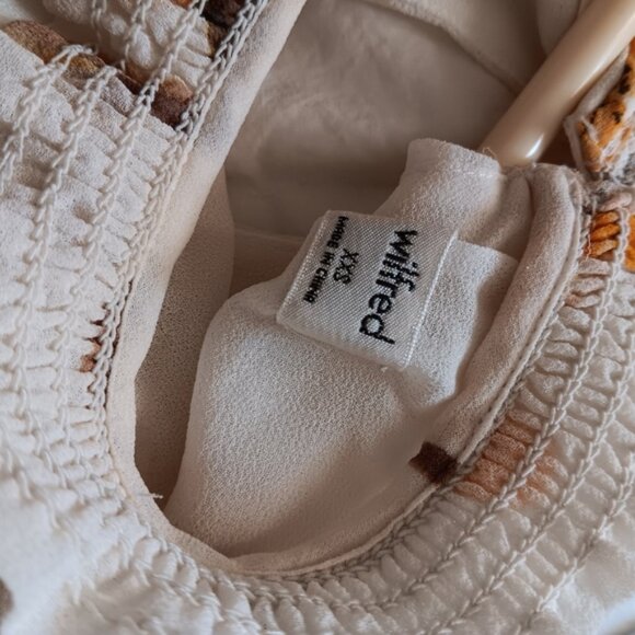 WILFRED Cream Floral Chiffon Blouse - Picture 3 of 4